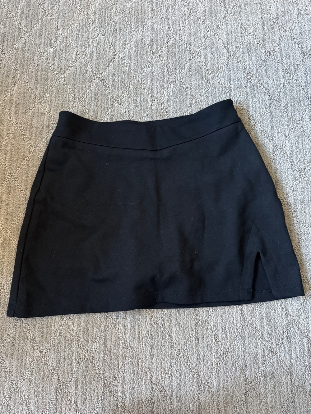 Princess Polly Black Mini Skirt with Subtle Side Slit